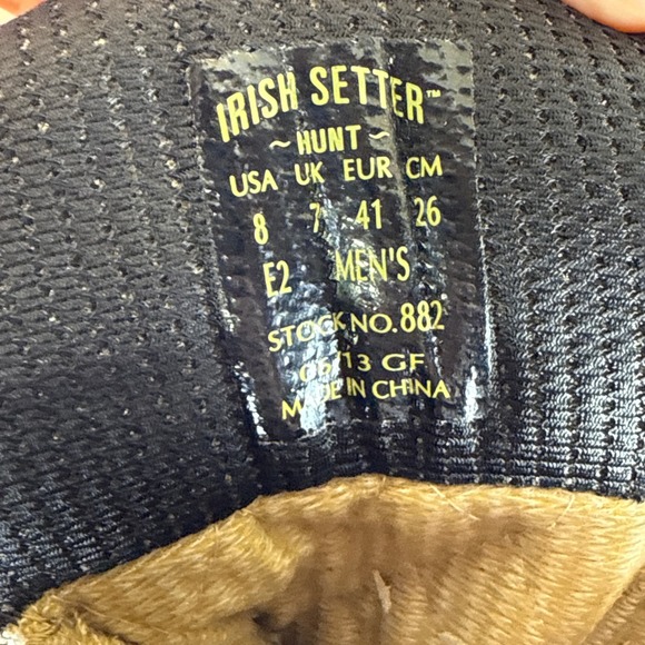 Irish Setter Elk Tracker 882 Men Hunting Boots 600g Insulated Brown Leather 8 E2 - Picture 11 of 16